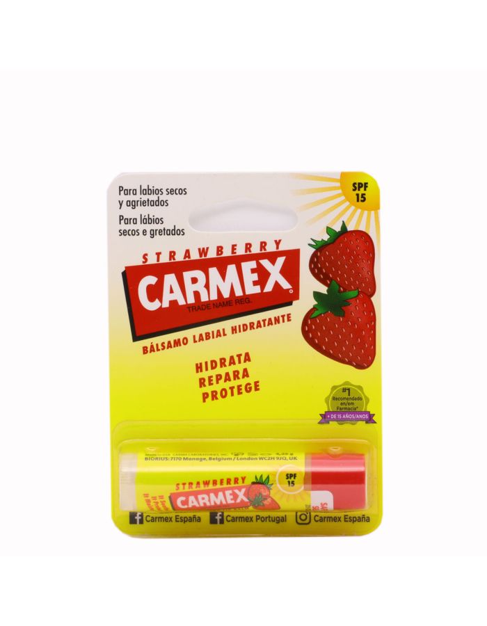 Carmex Bálsamo Labial Hidratante Strawberry SPF15 Stick
