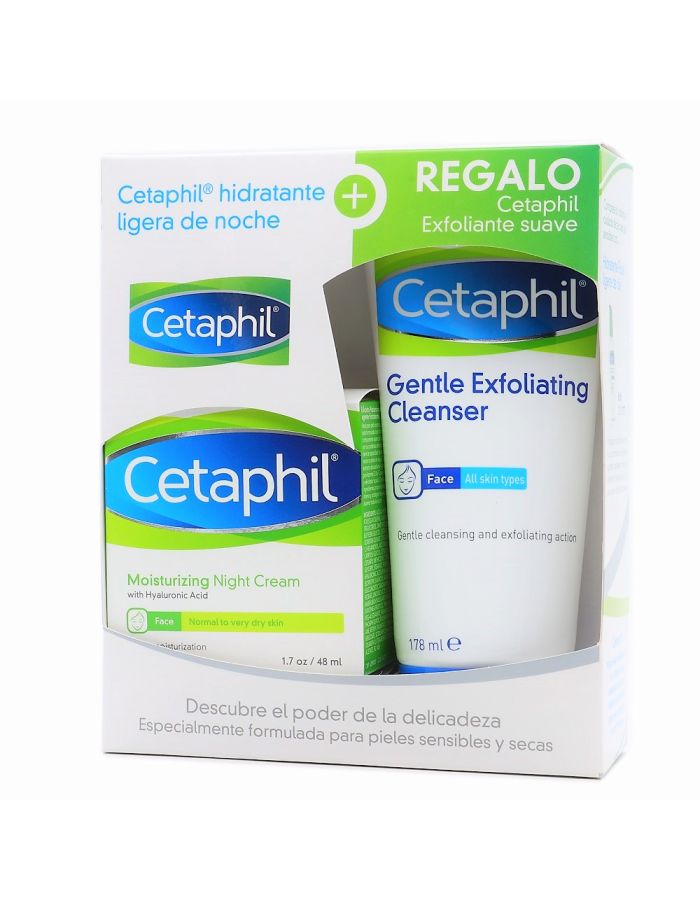 Cetaphil Hidratante Facial Ligera Noche + Exfoliante Facial Suave Regalo Pack