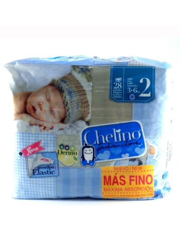 Chelino Pañales T-2 de 3-6Kg 28 uds.