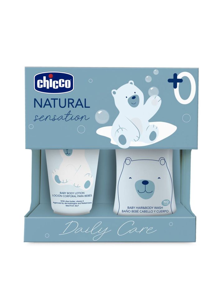 Chicco Set de Baño y Crema Hidratante Natural Sensation 0+