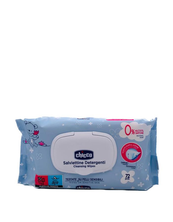 Chicco Toallitas Húmedas 72 Toallitas con Tapa Rígida 