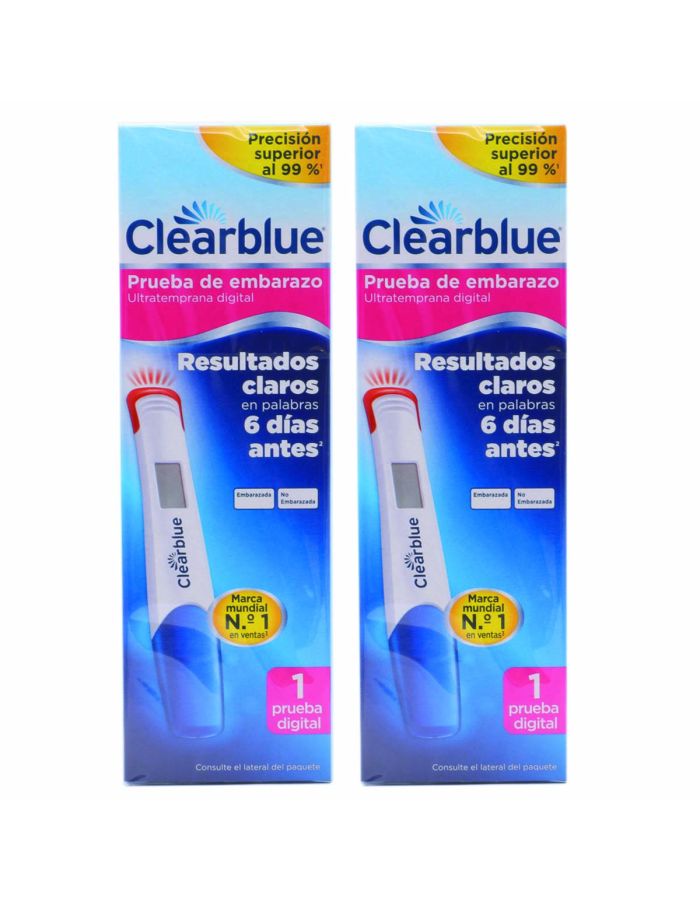 ClearBlue Prueba de Embarazo Ultratemprana 1 Prueba Digital x 2 Duplo