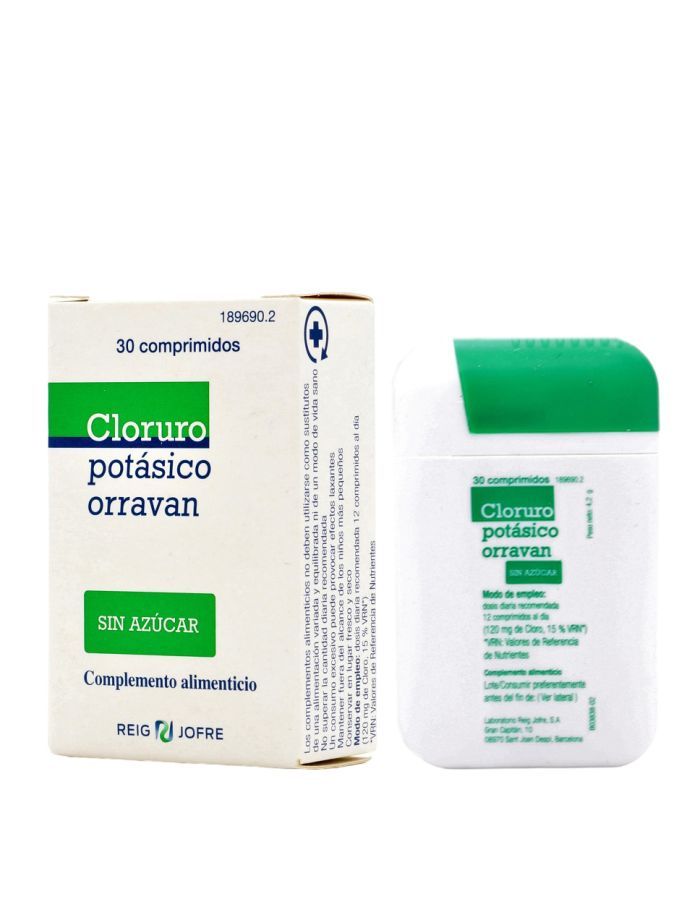 Cloruro Potásico Orravan 30 Comprimidos