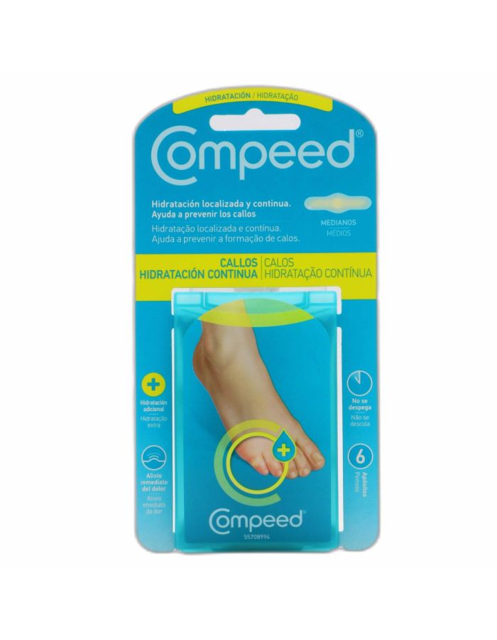 Compeed Callos Hidratación Contínua 6 Apósitos Medianos