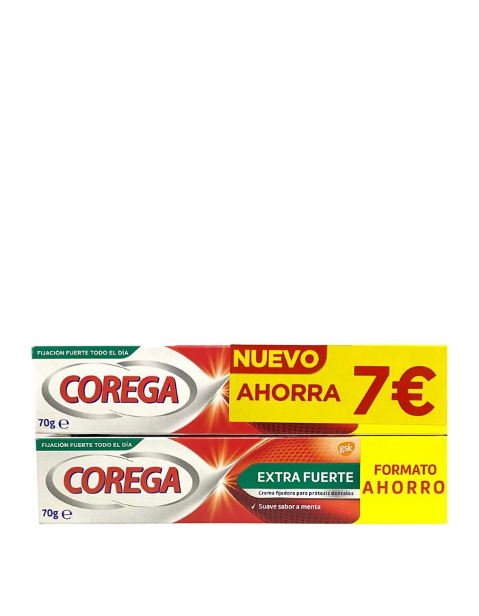 Corega Extra Fuerte Duplo 70g x 2