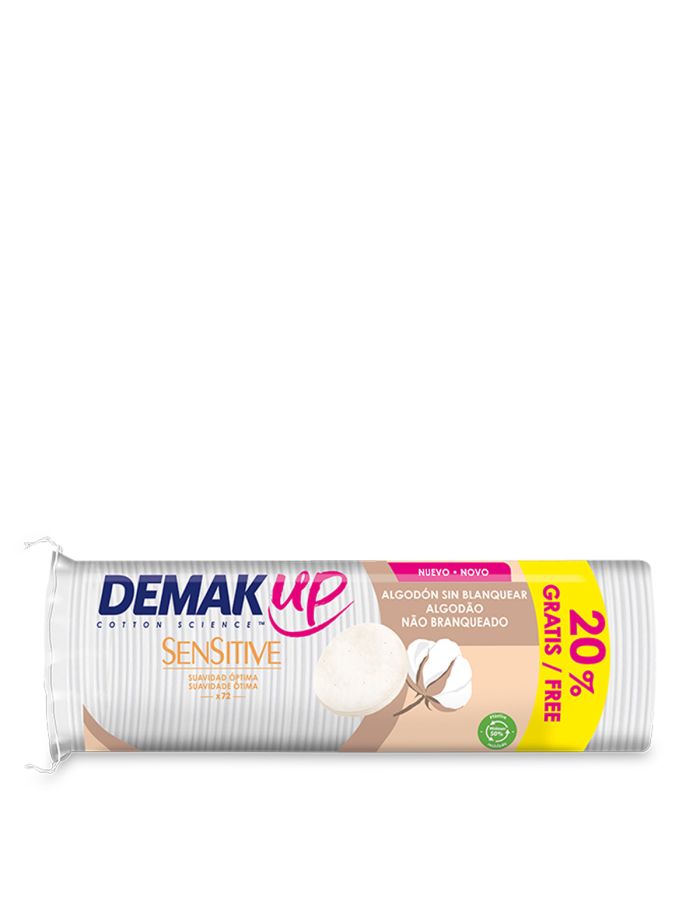 Demak Up Sensitive Discos Desmaquillantes de Algodón 72 Discos 20% Gratis