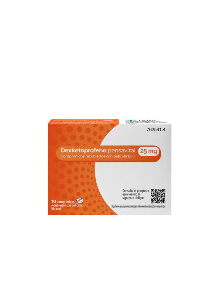 Dexketoprofeno Pensavital 25mg 10 Comprimidos Recubiertos