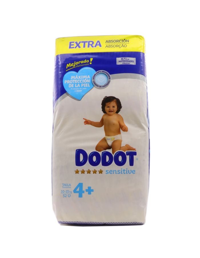 Dodot Sensitive Talla 4+  52 Pañales