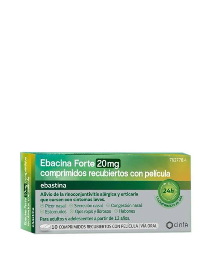 Ebacina Forte 20mg 10 Comprimidos Recubiertos