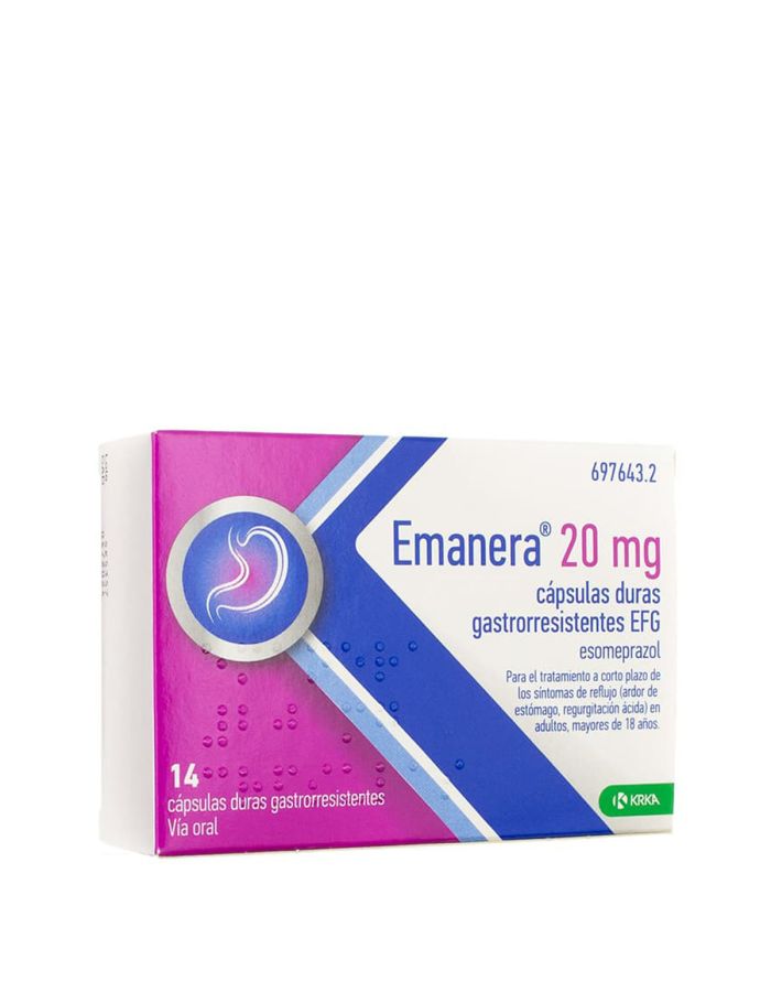 Emanera 20mg 14 Cápsulas Gastrorresistentes