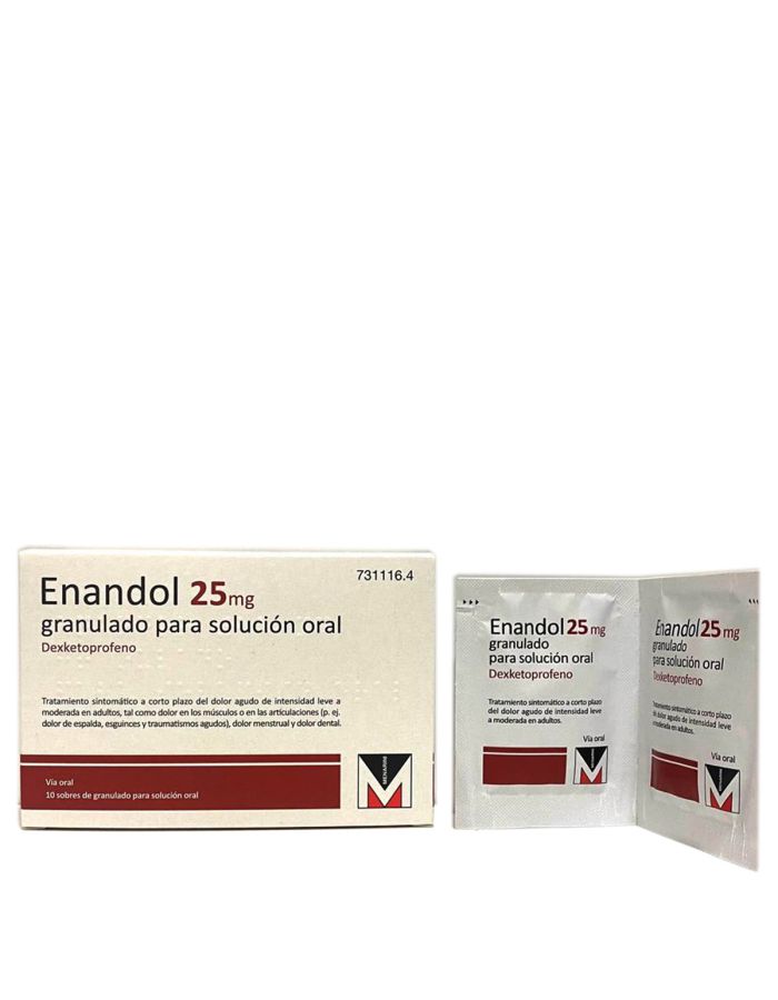 Enandol 25mg 10 Sobres Granulado para Solución Oral Dexketoprofeno       