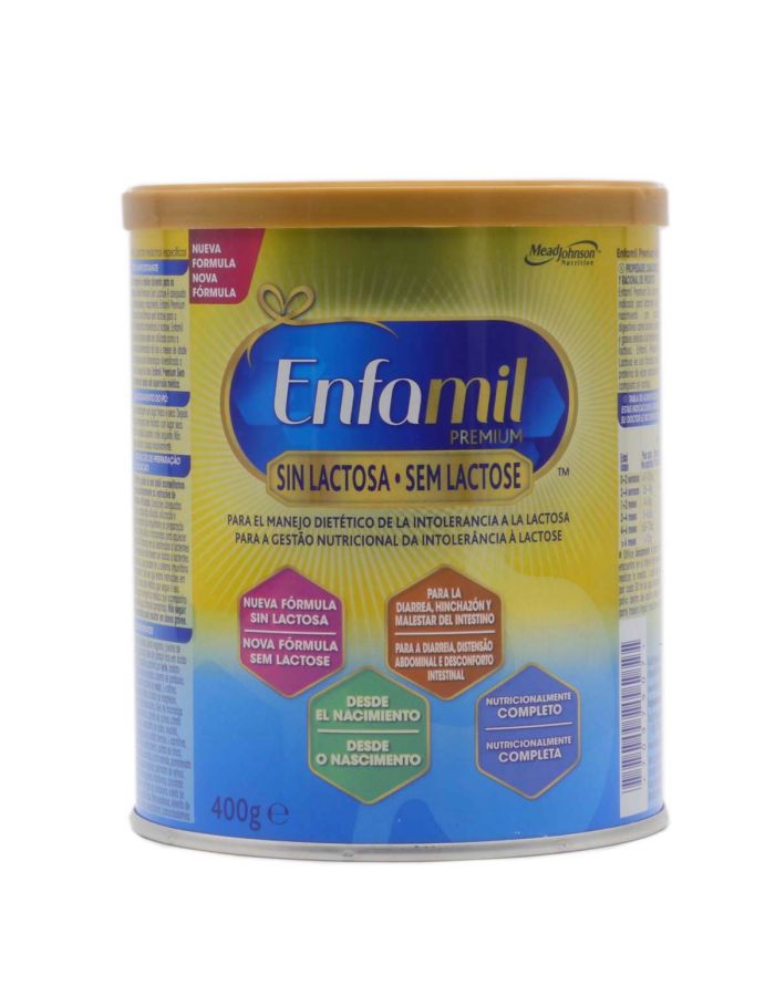 Enfamil Premium Sin Lactosa 400g Nueva Fórmula