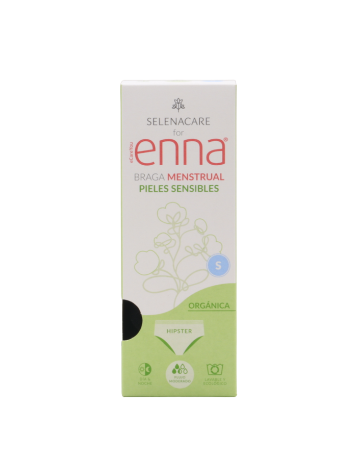 Enna Braga Menstrual Orgánica Día/Noche Hipster Negra Talla S