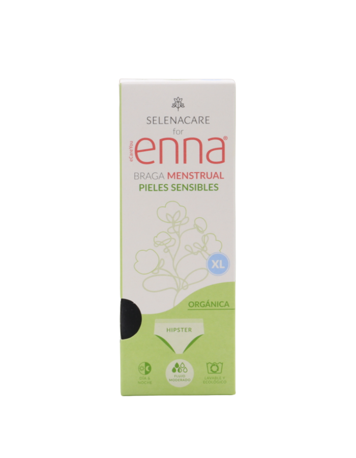 Enna Braga Menstrual Orgánica Día/Noche Hipster Negra Talla XL