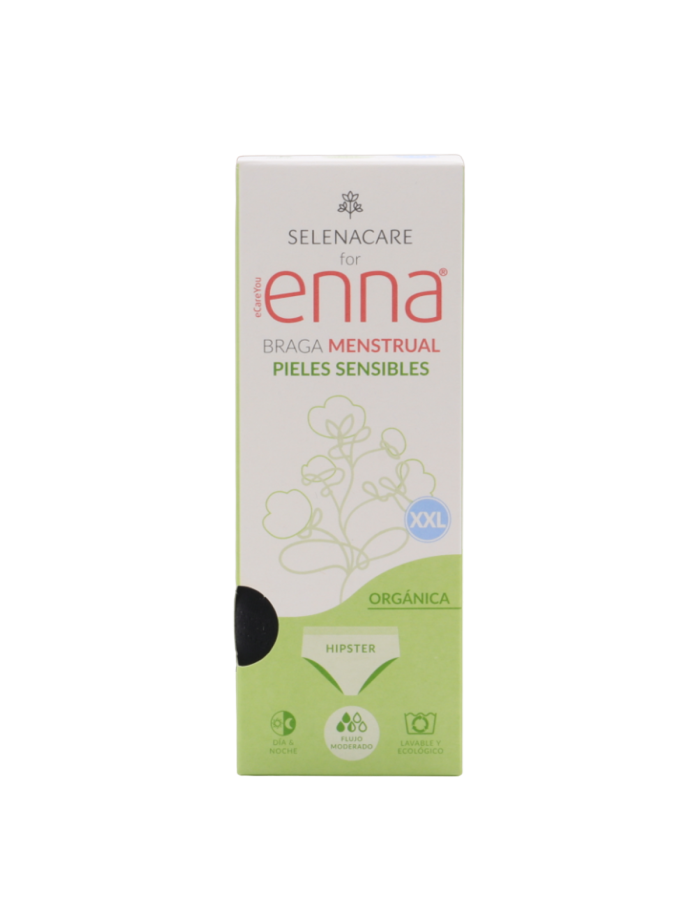 Enna Braga Menstrual Orgánica Día/Noche Hipster Negra Talla XXL