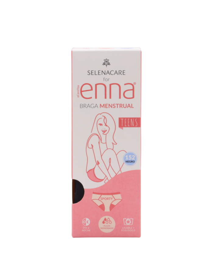 Enna Braga Menstrual Día/Noche Sporty Negra Talla 152