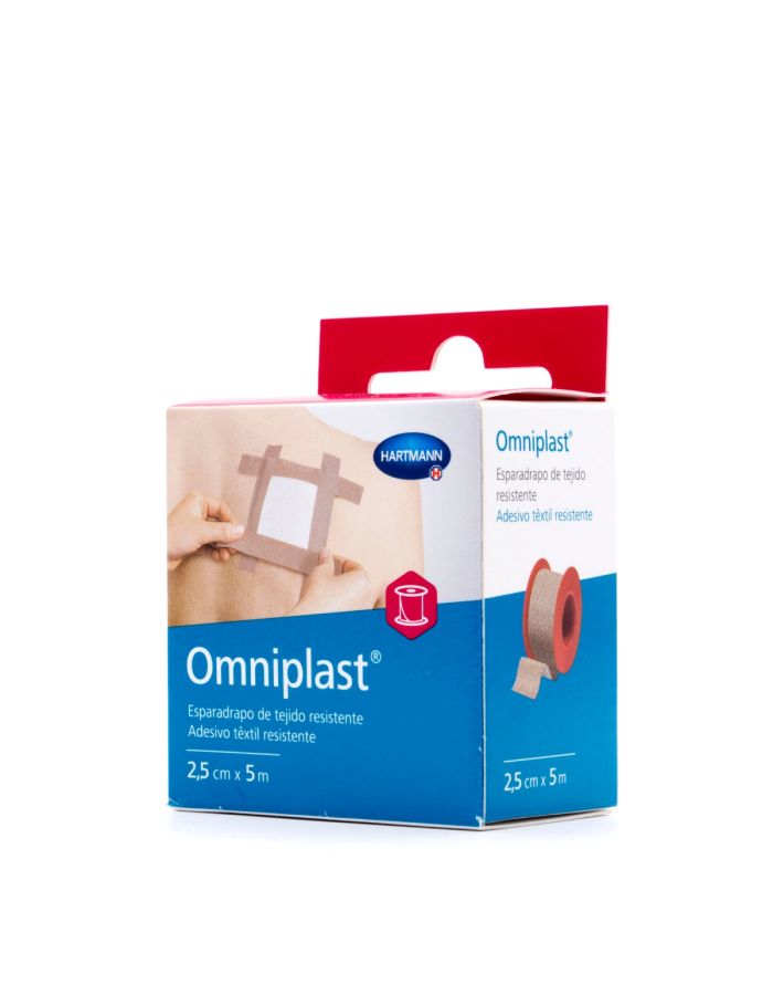 Omniplast Esparadrapo Tela Elástico Color Piel  2,5cm  x  5m