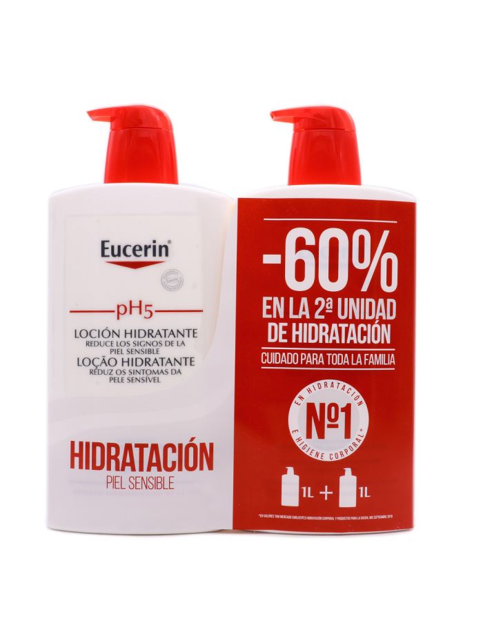 Eucerin pH5 Loción Hidratante 1000ml+1000ml -60% 2ªUd Pack