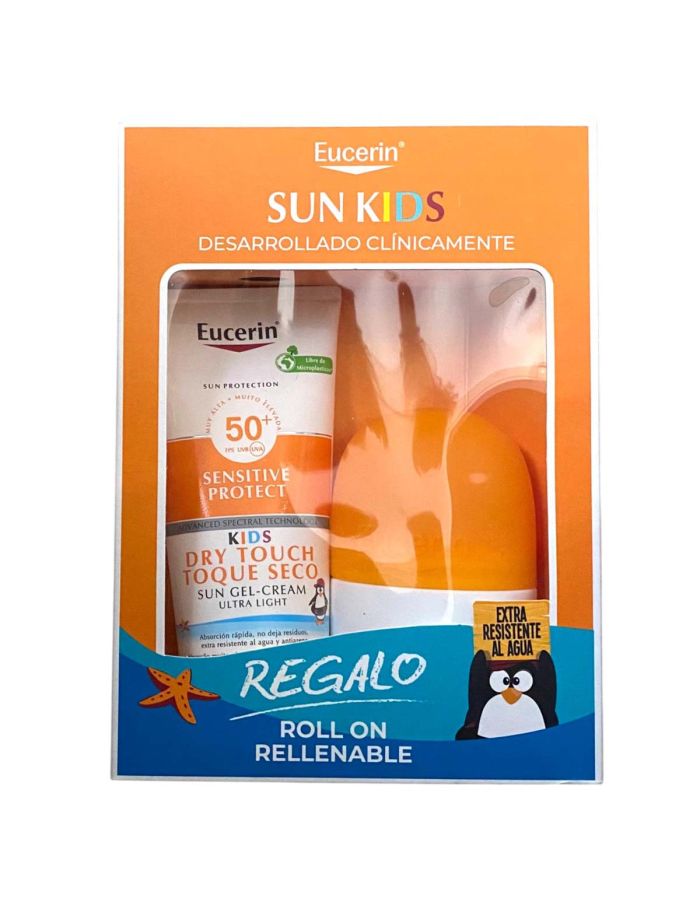 Eucerin Sun Kids Toque Seco  Gel Crema Pack Regalo