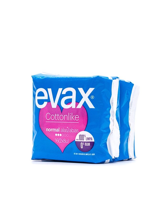 Evax Cottonlike Normal con Alas 2x8 Compresas
