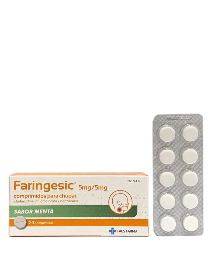 Faringesic 20 Comprimidos para Chupar Sabor Menta