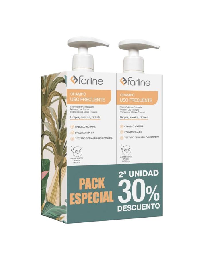 Farline Champú Frecuencia 500ml x 2 Duplo Pack Especial