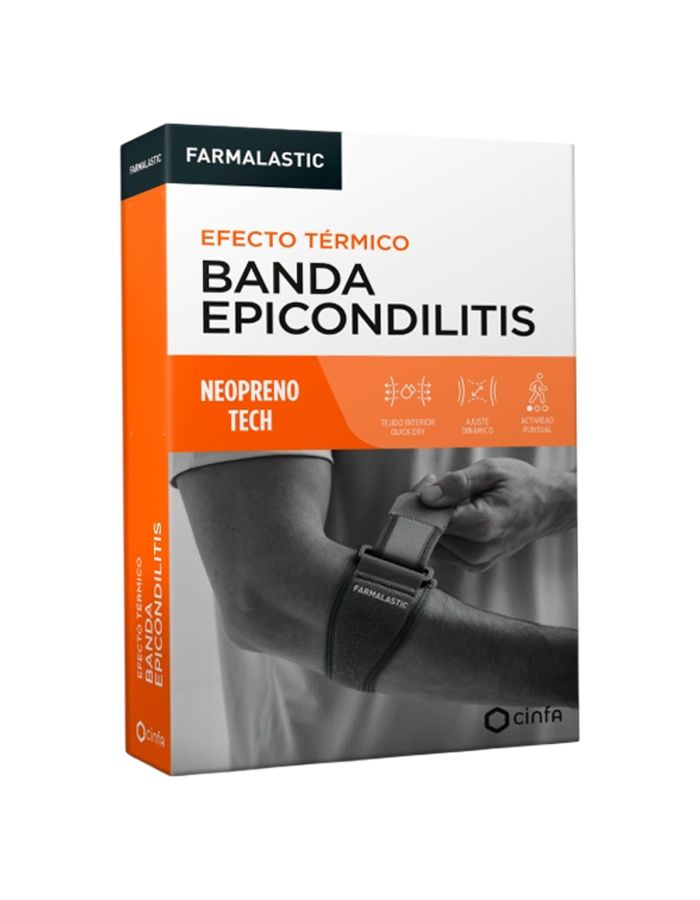 Farmalastic Banda Epicondilitis Neopreno Tech Talla Única Gris