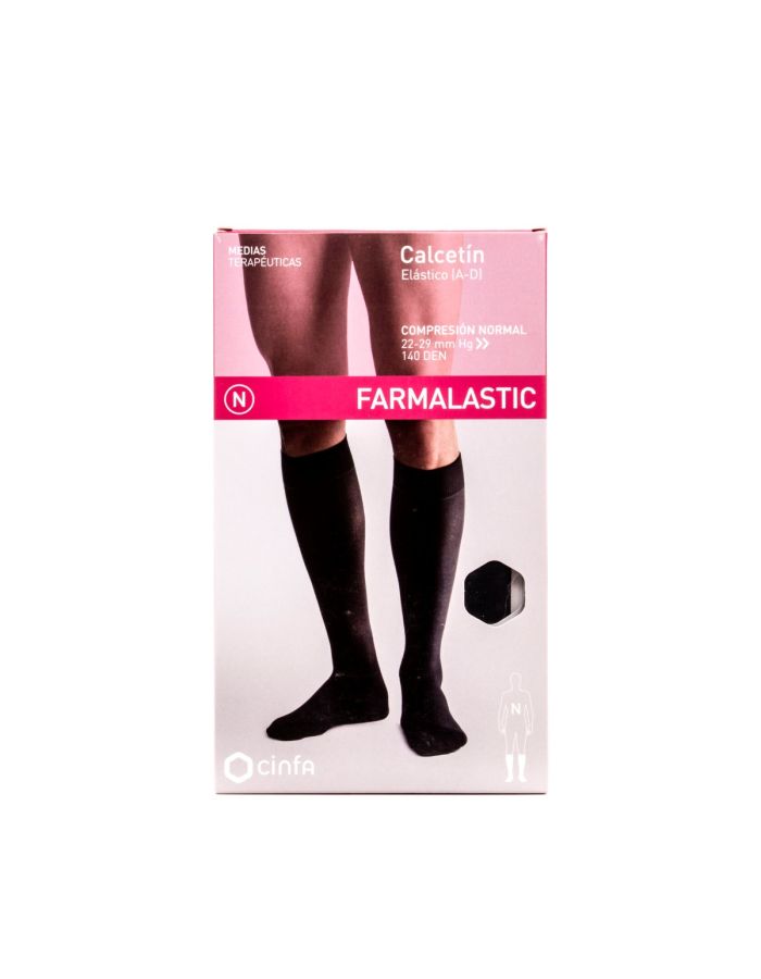 Farmalastic Calcetín G Compresión Normal Negro 1 Par