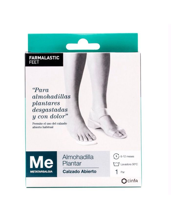 Feet Almohadilla Plantar Calzado Abierto Talla Única Farmalastic 1 Par