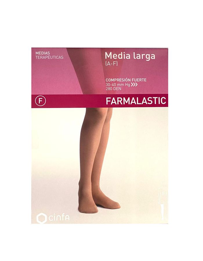 Farmalastic Media Larga Compresión Fuerte G Beig 1Ud