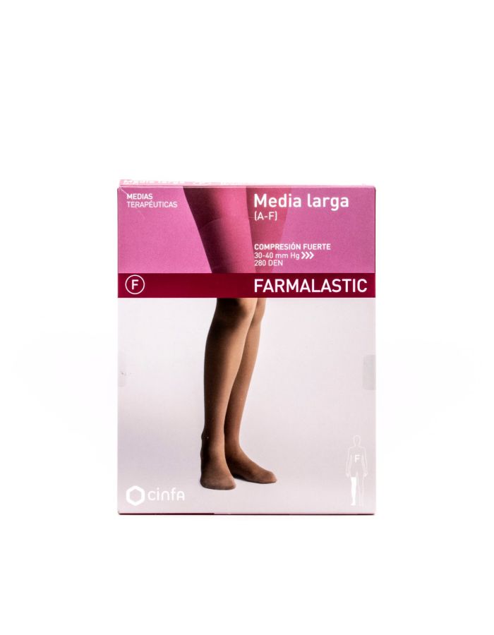 Farmalastic Media Larga Compresión Fuerte M Beige 1Ud