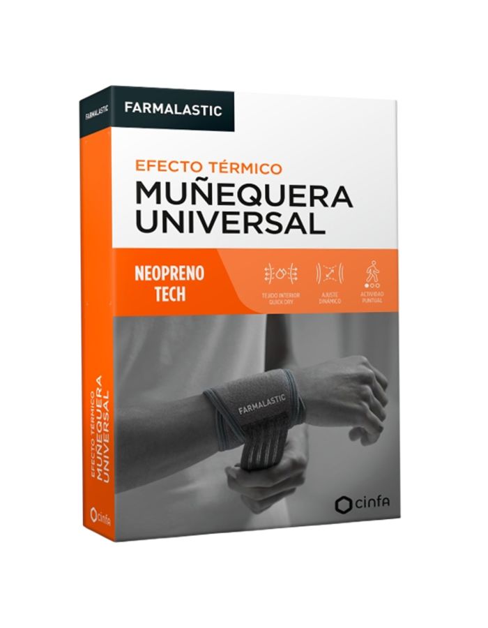 Farmalastic Muñequera Universal Neopreno Tech Talla Única Gris