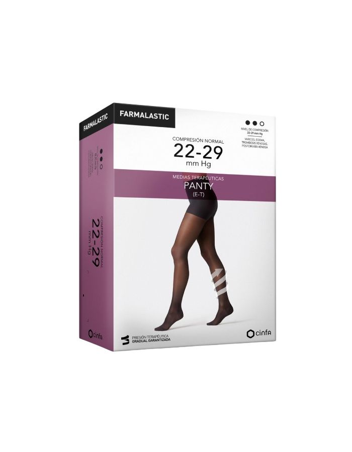 Farmalastic Panty Media R Compresión Normal Negro