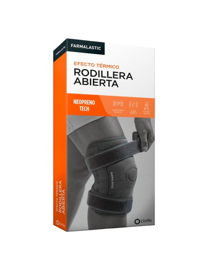 Farmalastic Rodillera Abierta Neopreno Tech Talla Única Gris
