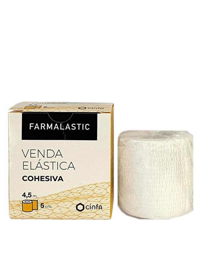 Farmalastic Venda Elástica Cohesiva Blanca 4,5 m x 5 cm