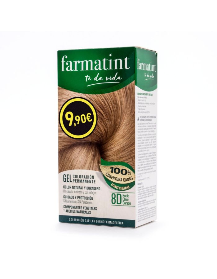 Farmatint Gel 8D Rubio Claro Dorado