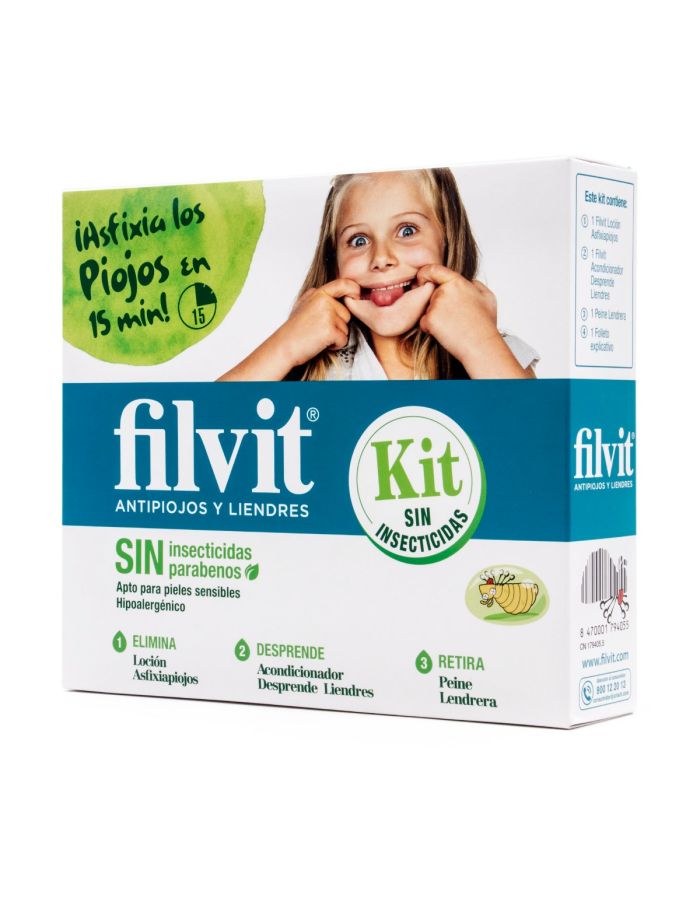 Filvit Antipiojos y Liendres Kit Sin Insecticidas