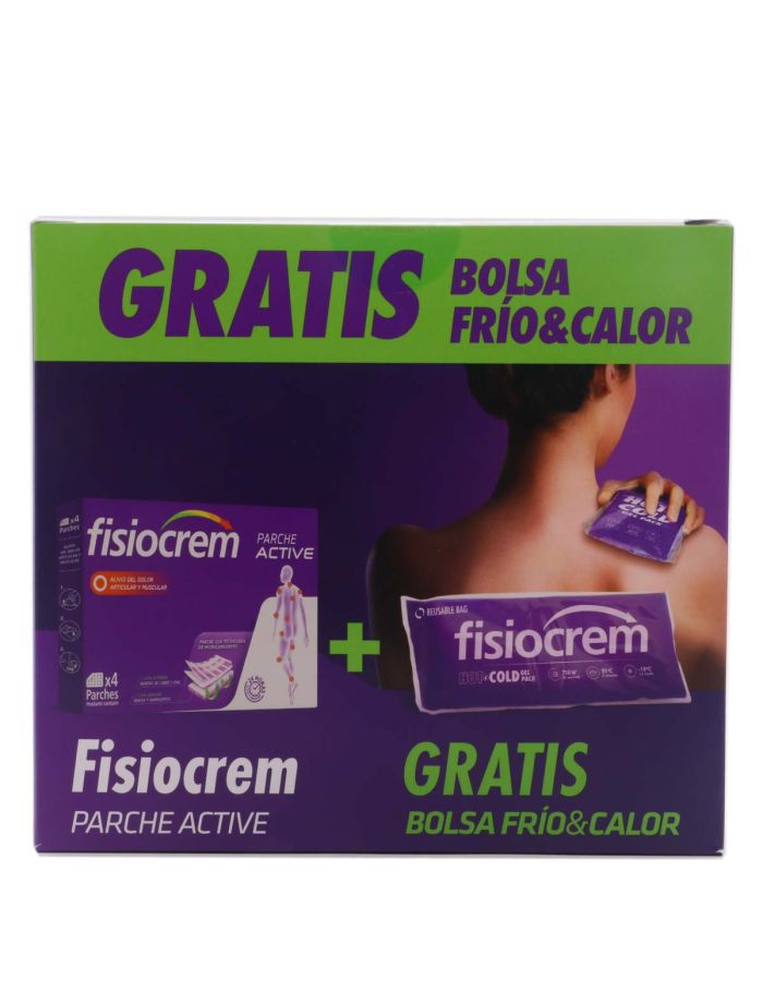 Fisiocrem Parche Active  4 Parches + Bolsa Frío y Calor Gratis