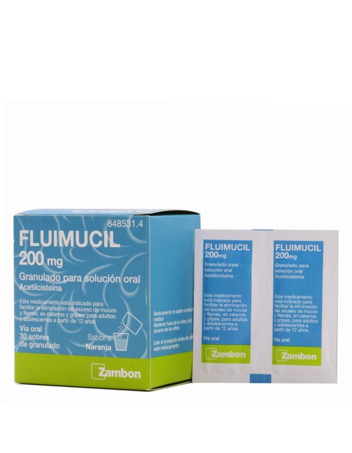 Fluimucil 200mg Granulado Para Solución Oral 30 Sobres