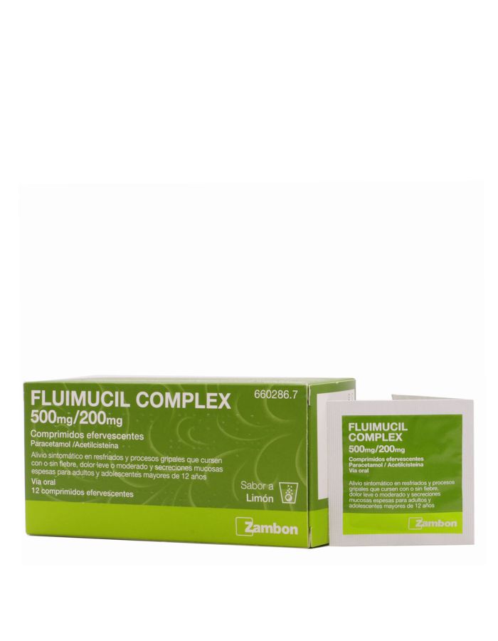 Fluimucil Complex 500/200mg 12 Comprimidos Efervescentes