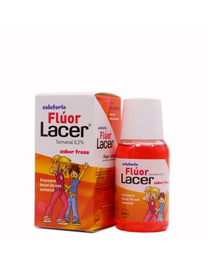 Fluor Lacer Colutorio Semanal 0,2% Sabor Fresa 100ml