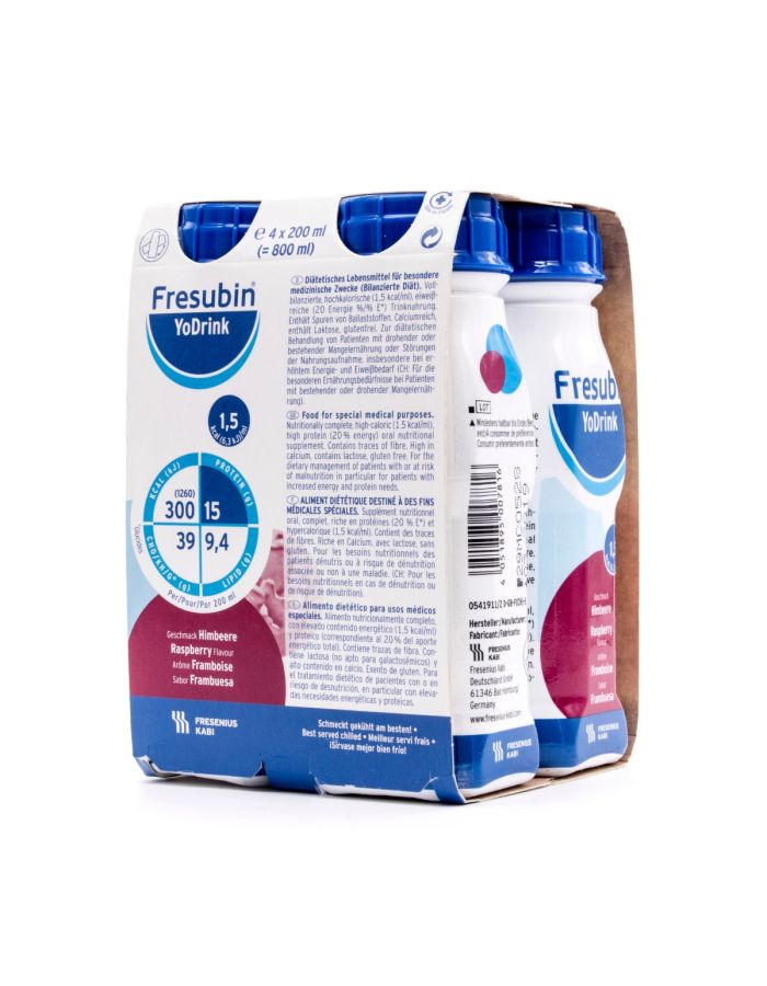 Fresubin YoDrink Sabor Frambuesa Fresenius Kabi 200ml x 4 Frascos