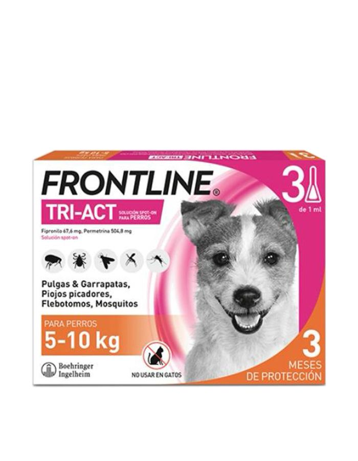 Frontline Tri-Act Perros 5-10Kg 3 Pipetas-1