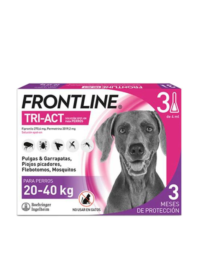 Frontline Tri-Act Perro 20-40Kg 3 Pipetas x 4ml-1