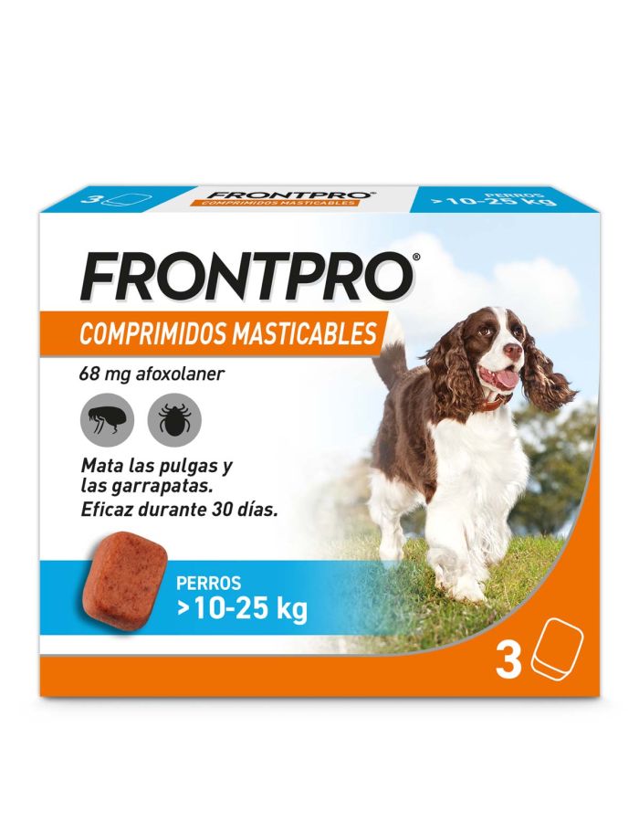 Frontpro Comprimidos Masticables para Perros 10-25Kg 3 Comprimidos-1