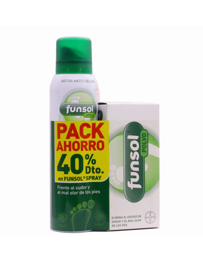 Funsol Polvo Para Pies 60g + Funsol Spray Pack Ahorro 40%Dto Funsol Spray