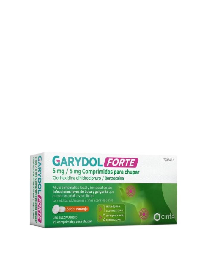 Garydol Forte 20 Comprimidos para Chupar