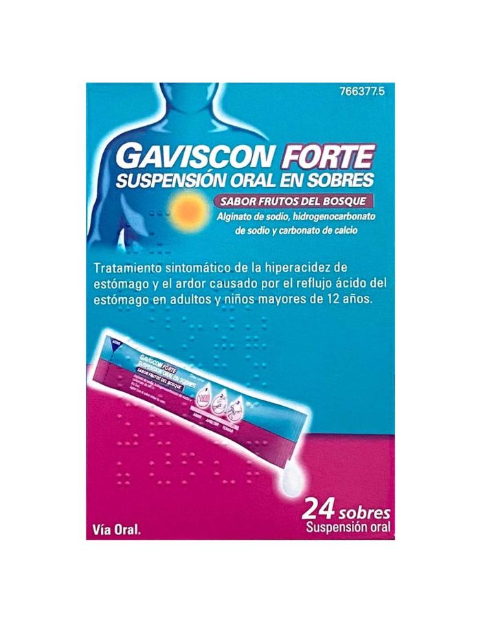 Gaviscon Forte 24 Sobres Suspensión Oral Sabor Frutos del Bosque 