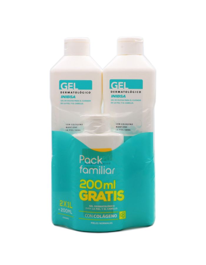 Inibsa Gel Dermatológico1L+1L+ Champú 200ml Pack