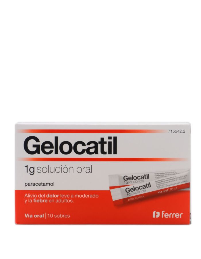 Gelocatil 1g 10 Sobres Solución Oral Paracetamol